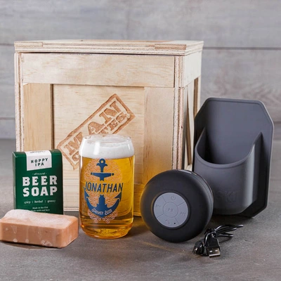 Personalized Shower Beer Crate