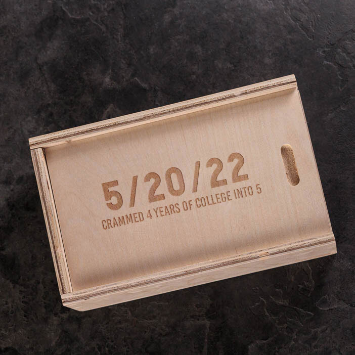Date to remember design on Custom Message Snacks Box