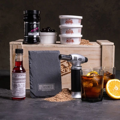 Personalized Smoked Cocktail Crate