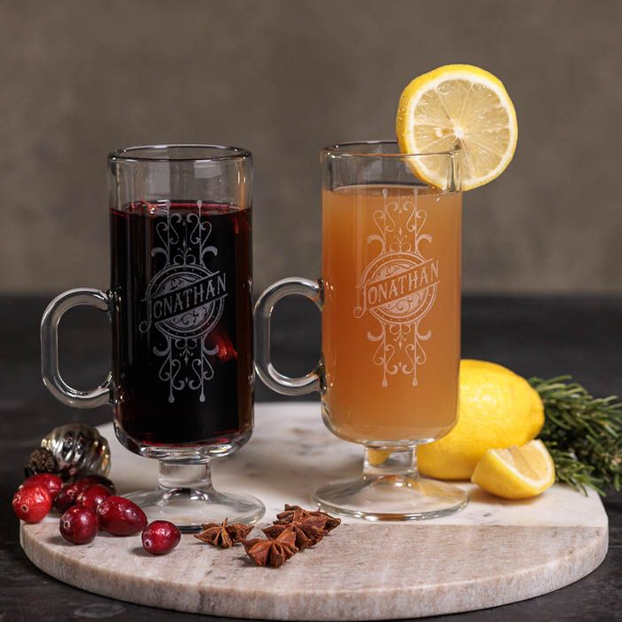 Personalized cocktail glasses