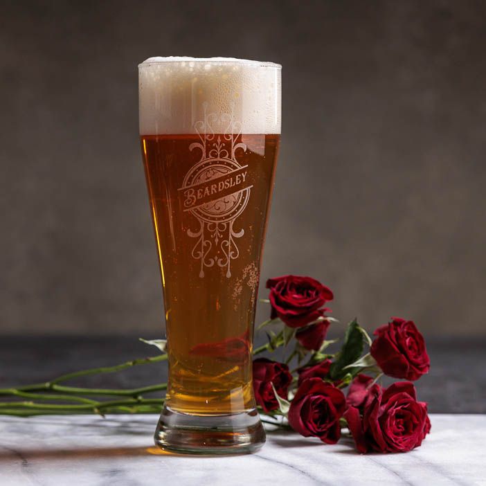 Exotic Meats Bouquet - Pint Glass with Roses