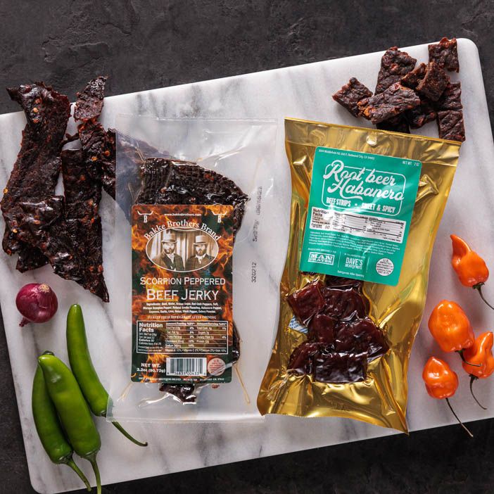 Spicy Jerky Ammo Can - Bakke Brothers and Dave's Meats Jerky