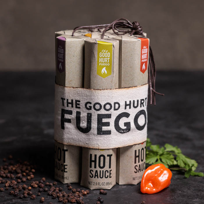 The Good Hurt Fuego Hot Sauce Gift Set, Pack of 7