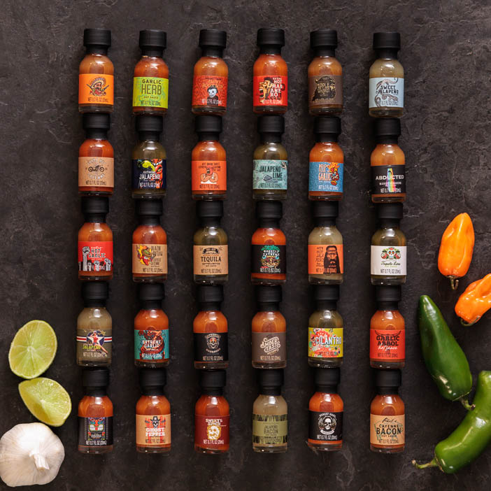 Master Hot Sauce Sampler, Set of 30 mini hot sauces