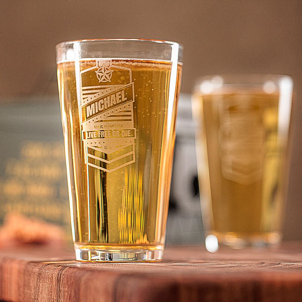 Personalized Craft Beer Pilsner Glasses - Set of 4
