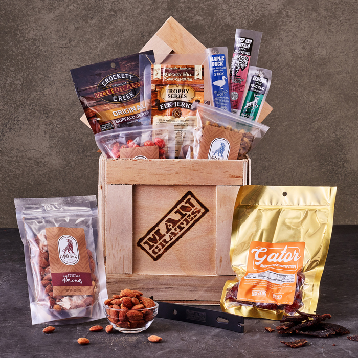 Exotic Meats Crate, Jerky Gifts For Guys