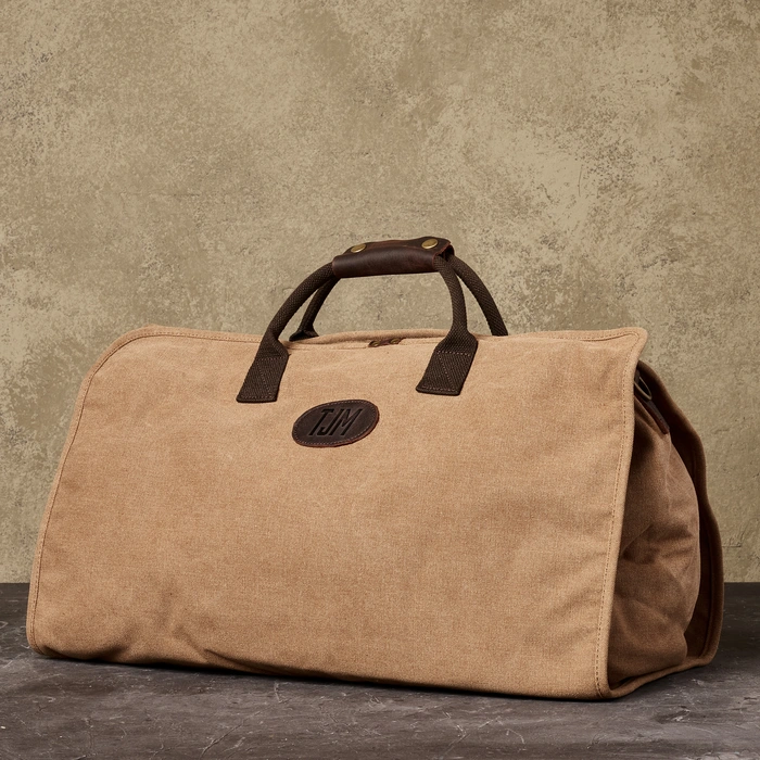 Personalized Duffel Bag - Taupe