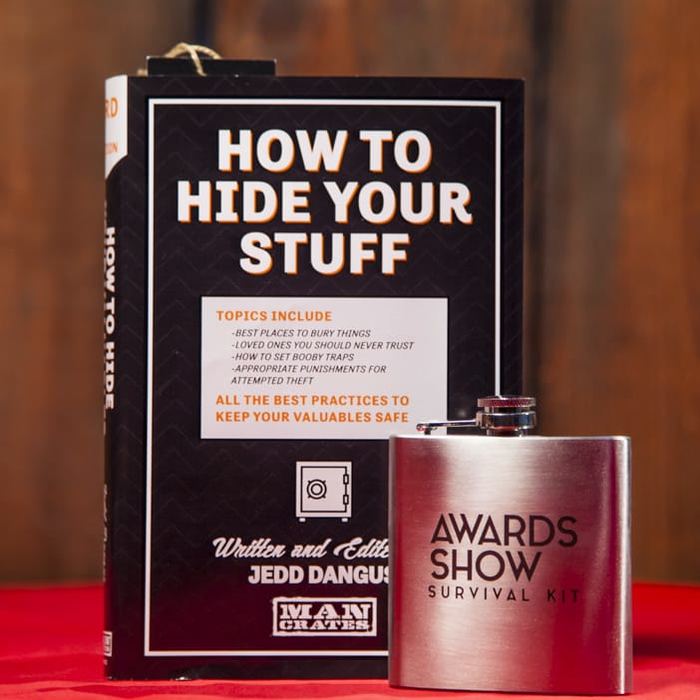But why should celebrities have all the fun? If you know a leading man that would love to drink like the stars, give him the Hollywood treatment with our limited-edition Awards Show Survival Kit flask.