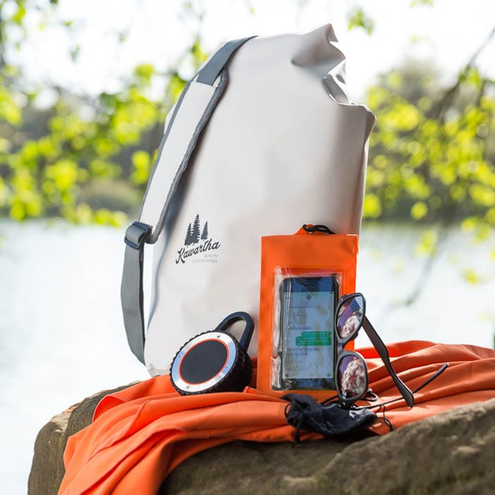 Never worry about sacrificing your things to water with our On the Water Pack