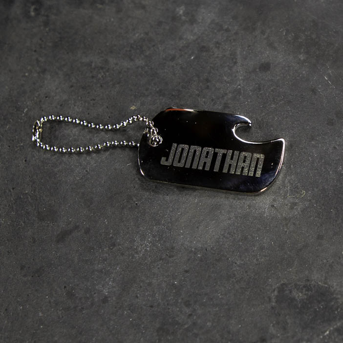 personalized dog tag bottle opener