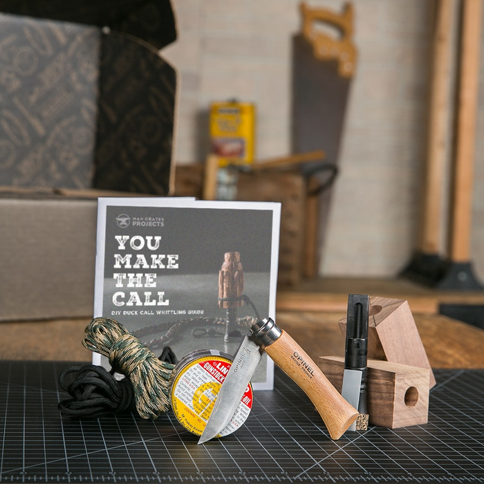duck call components lifestyle shot is a great men's DIY gift.