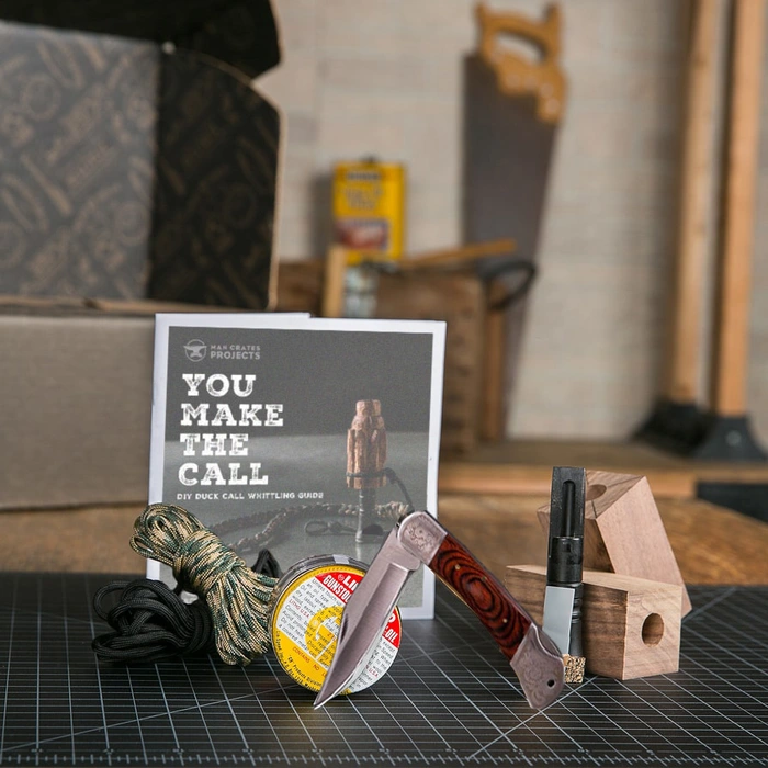 duck call components lifestyle shot is a great men's DIY gift.