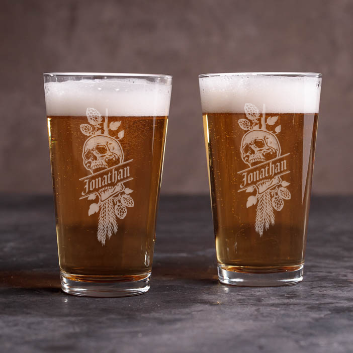 Just the glasses full of beer is a great men's beer gift.