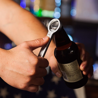 Behold - the amazing wrench bottle opener in action!