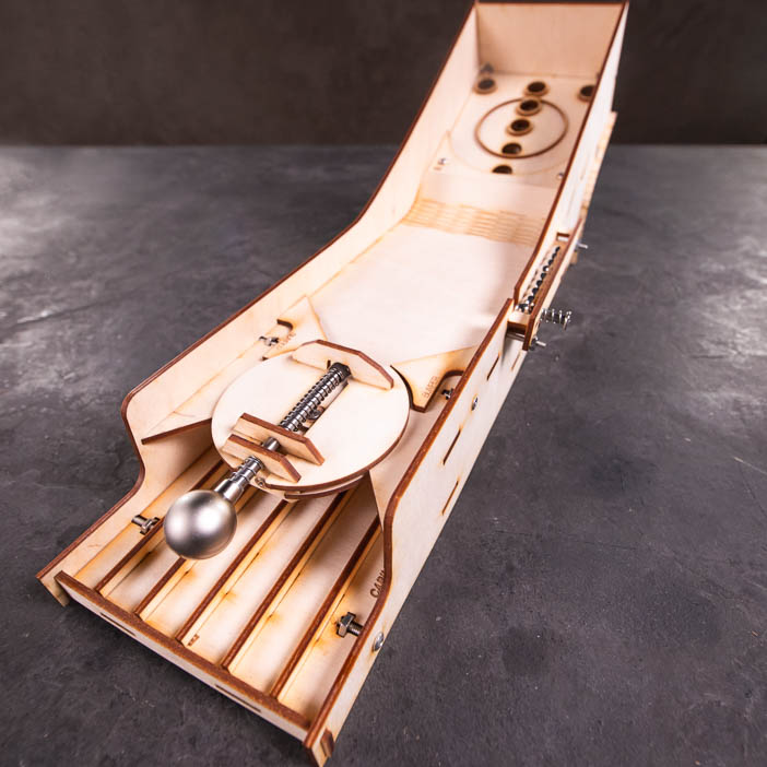 wooden skee ball game