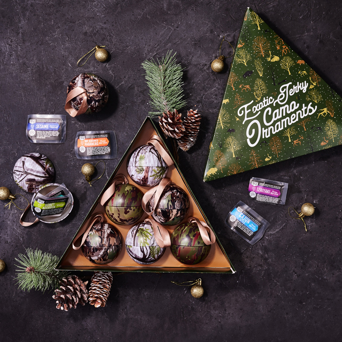 jerky camo ornaments