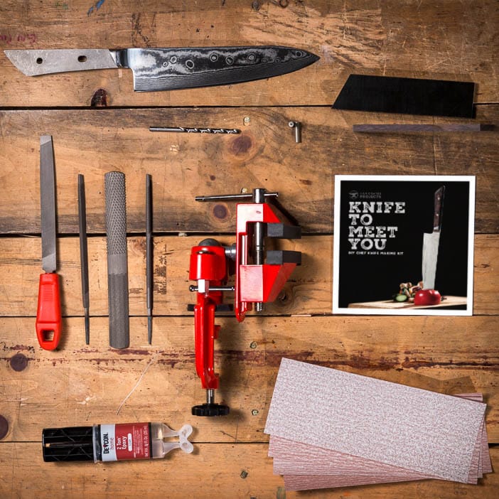 Knife Making Kit DIY Gift for Men - Gift Set with Complete Tools, Materials & Accessories to Make Knife, Stainless Steel Blade, Beginners Guide