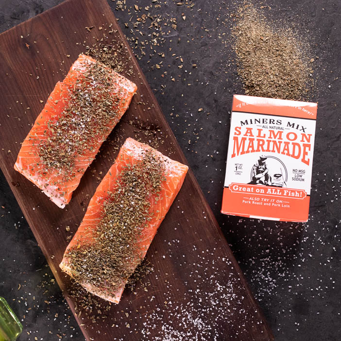 Salmon marinade for men's grilling gift.