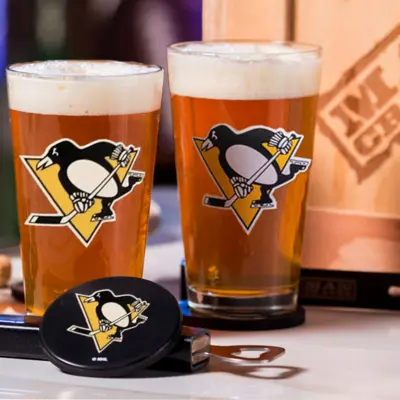 NHL Barware Crate: Pittsburgh Penguins