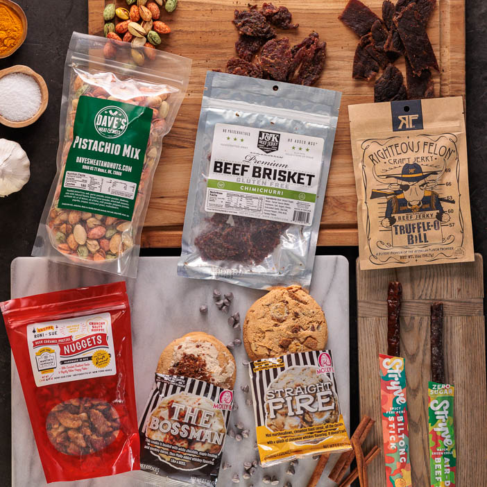 Hand-selected, gourmet snacks that come packing so much flavor, we made them apply for the proper permits in our Premium Snacks Ammo Can.